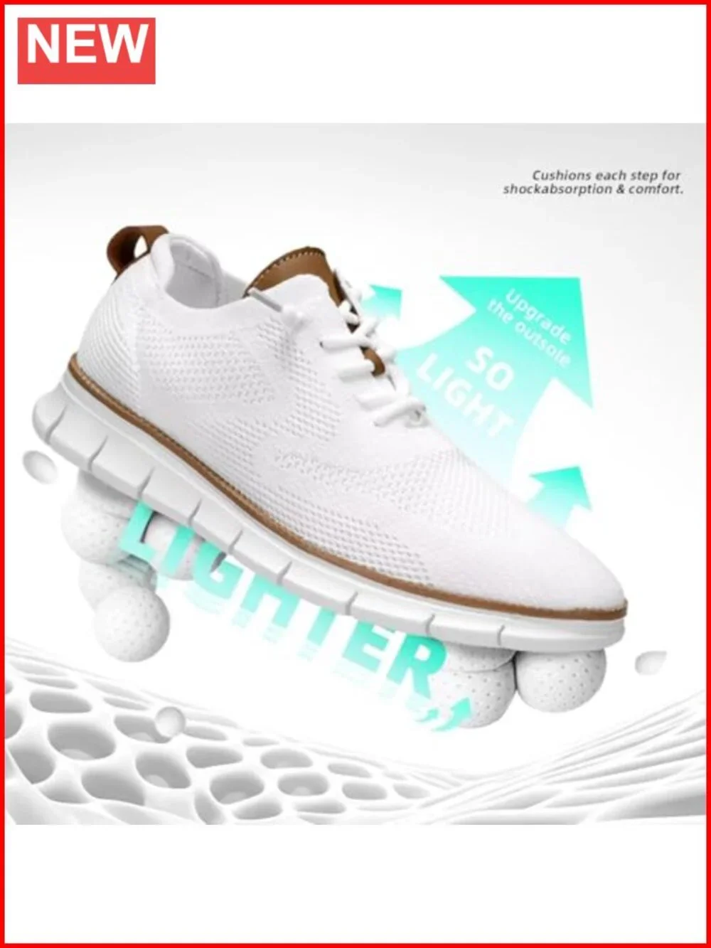 Men's Casual Dress Oxfords Walking Sneakers Mesh Business Work Lightweight Soft